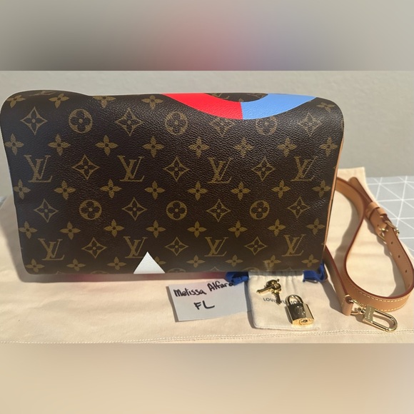 Louis Vuitton Speedy Bandouliere Bag Limited Edition Game On Monogram Canvas 30 - Picture 7 of 16